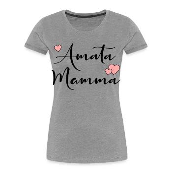 Italy Beloved Mom - Women's Premium Organic T-Shirt - heather grey - Front - Mia (176cm)
