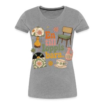 Vintage Brocante Passion Just One More - Women's Premium Organic T-Shirt - heather grey - Front - Mia (176cm)