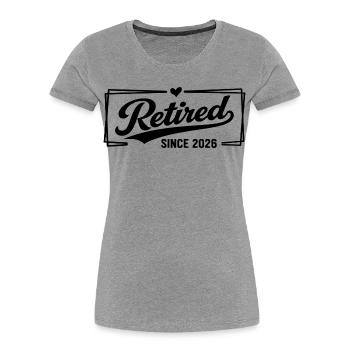Legendärer ehemaliger Schlagzeuger, der noch im Rhythmus ist - Frauen Premium Bio T-Shirt - Grau meliert - Vorne - Mia (176cm)