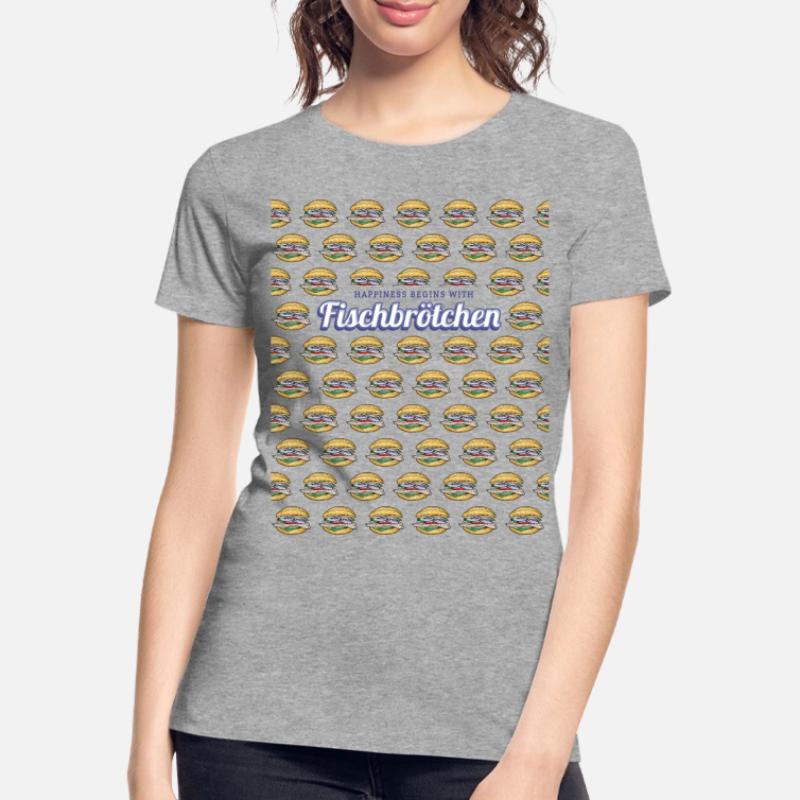 Fischbrötchen mit Matjes oder Bismarckhering Frauen Premium Bio T-Shirt