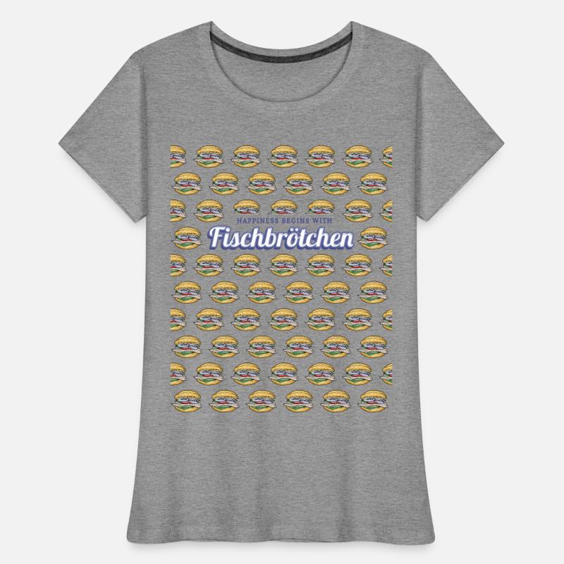 Fischbrötchen mit Matjes oder Bismarckhering Frauen Premium Bio T-Shirt