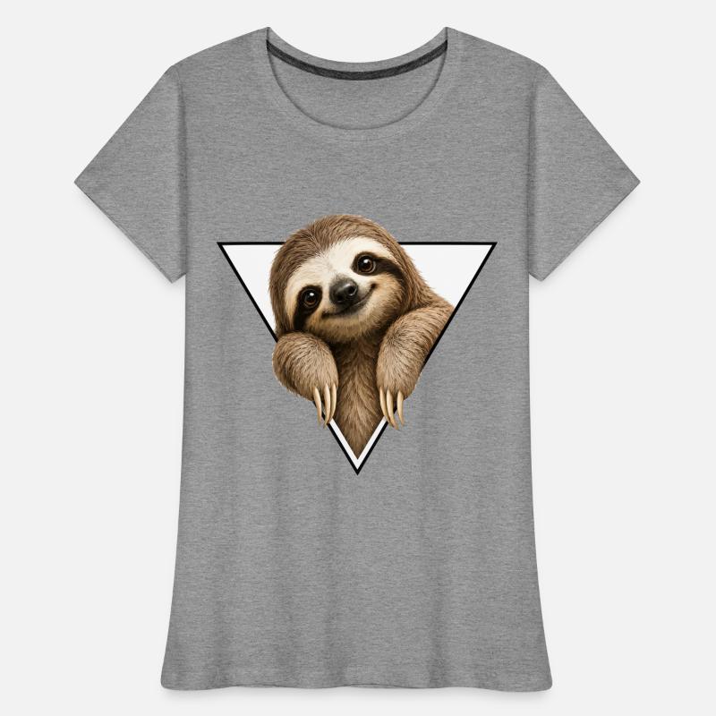 Sloth in triangle design Women's Premium Organic T-Shirt