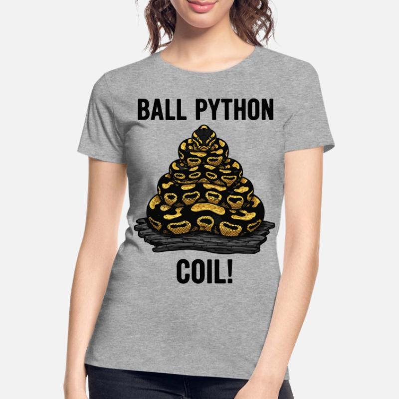 Royal Python Ball Python Coil Reptilienpyramide Frauen Premium Bio T-Shirt