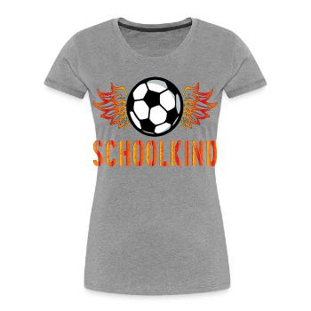 Soccer Schookind - Women's Premium Organic T-Shirt - heather grey - Front - Mia (176cm)