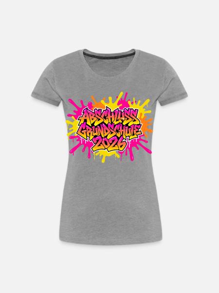 Grundschule Abschluss 2026 Graffiti - Frauen Premium Bio T-Shirt - Grau meliert