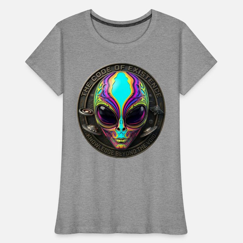 The Code of Existence Alien Sci-Fi Art Women's Premium Organic T-Shirt