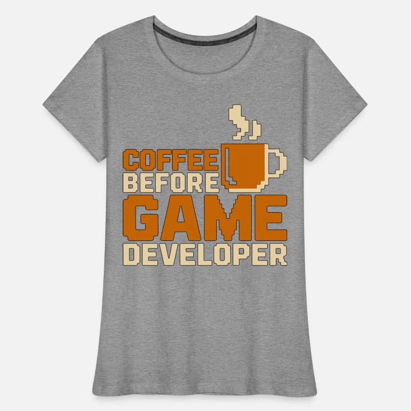 Game Developer Coffee Game Programmer Coffee Lover Frauen Premium Bio T-Shirt