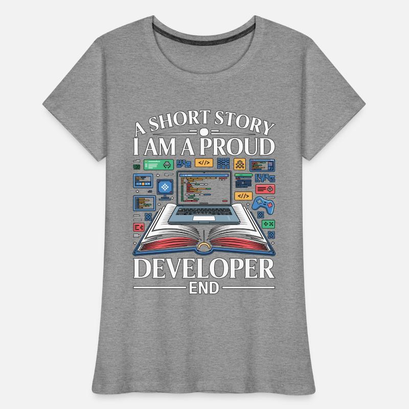 Game Developer A Short Story I Am Game Programmer Frauen Premium Bio T-Shirt