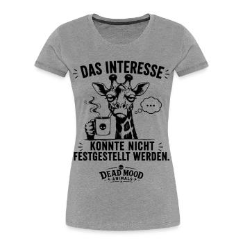 Sarkastischer Büro Humor | Lustiger Spruch - Frauen Premium Bio T-Shirt - Grau meliert - Vorne - Mia (176cm)
