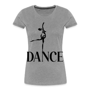 Ballerina Dancing Dance - Women's Premium Organic T-Shirt - heather grey - Front - Mia (176cm)