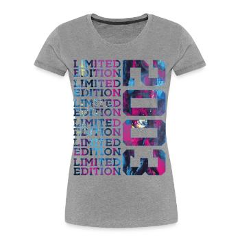 COOL 23 ANS ÉDITION LIMITÉE 2003 23E ANNIVERSAIRE - T-shirt bio Premium Femme - gris chiné - Devant - Mia (176cm)