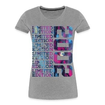 COOL 24 ANS ÉDITION LIMITÉE 2002 24E ANNIVERSAIRE - T-shirt bio Premium Femme - gris chiné - Devant - Mia (176cm)
