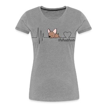 Chihuahua - Women's Premium Organic T-Shirt - heather grey - Front - Mia (176cm)