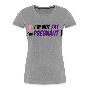 pregnancy - Women's Premium Organic T-Shirt - heather grey - Front - Mia (176cm)