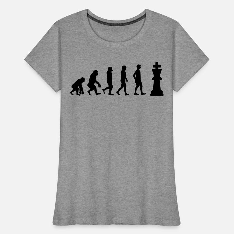 Evolution du jeu d’échecs T-shirt bio Premium Femme