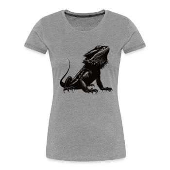I love bearded dragons - Women's Premium Organic T-Shirt - heather grey - Front - Mia (176cm)