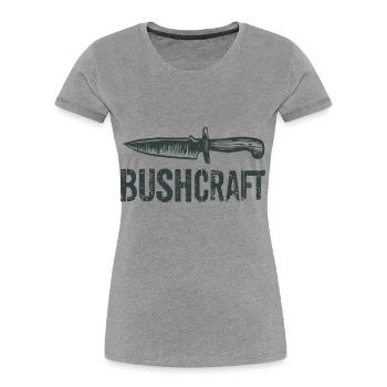 Bushcraft - Women's Premium Organic T-Shirt - heather grey - Front - Mia (176cm)