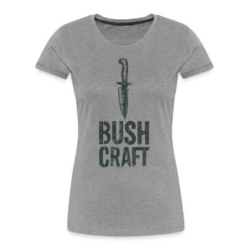 Bushcraft - Women's Premium Organic T-Shirt - heather grey - Front - Mia (176cm)