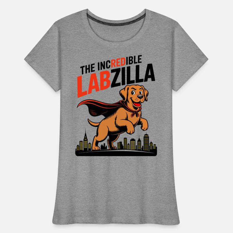 Labzilla – Foxred Labrador im Monster-Modus Frauen Premium Bio T-Shirt