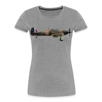 Hurricane - Frauen Premium Bio T-Shirt - Grau meliert - Vorne - Mia (176cm)