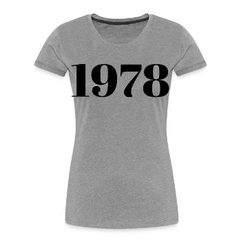 1978 Vintage 1978 Retro 1978 Birthday 1978 - Women's Premium Organic T-Shirt - heather grey - Front - Mia (176cm)