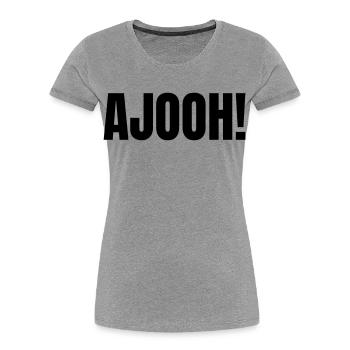 Ajooh - Women's Premium Organic T-Shirt - heather grey - Front - Mia (176cm)