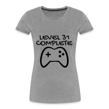 31st Birthday - Gamer 31 - 31 Years Gift - Women's Premium Organic T-Shirt - heather grey - Front - Mia (176cm)