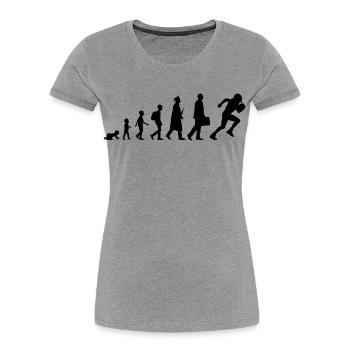 Development of the football player - Women's Premium Organic T-Shirt - heather grey - Front - Mia (176cm)