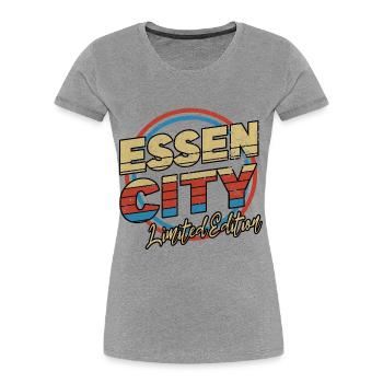 Essen Germany City Font 80s Style - Women's Premium Organic T-Shirt - heather grey - Front - Mia (176cm)