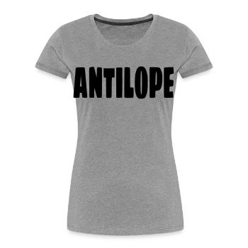 Antelope. For wheelchair users with humor # - Women's Premium Organic T-Shirt - heather grey - Front - Mia (176cm)