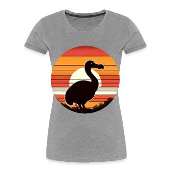Dodo - Frauen Premium Bio T-Shirt - Grau meliert - Vorne - Mia (176cm)