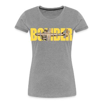 B-29 Superfortress - T-shirt bio Premium Femme - gris chiné - Devant - Mia (176cm)