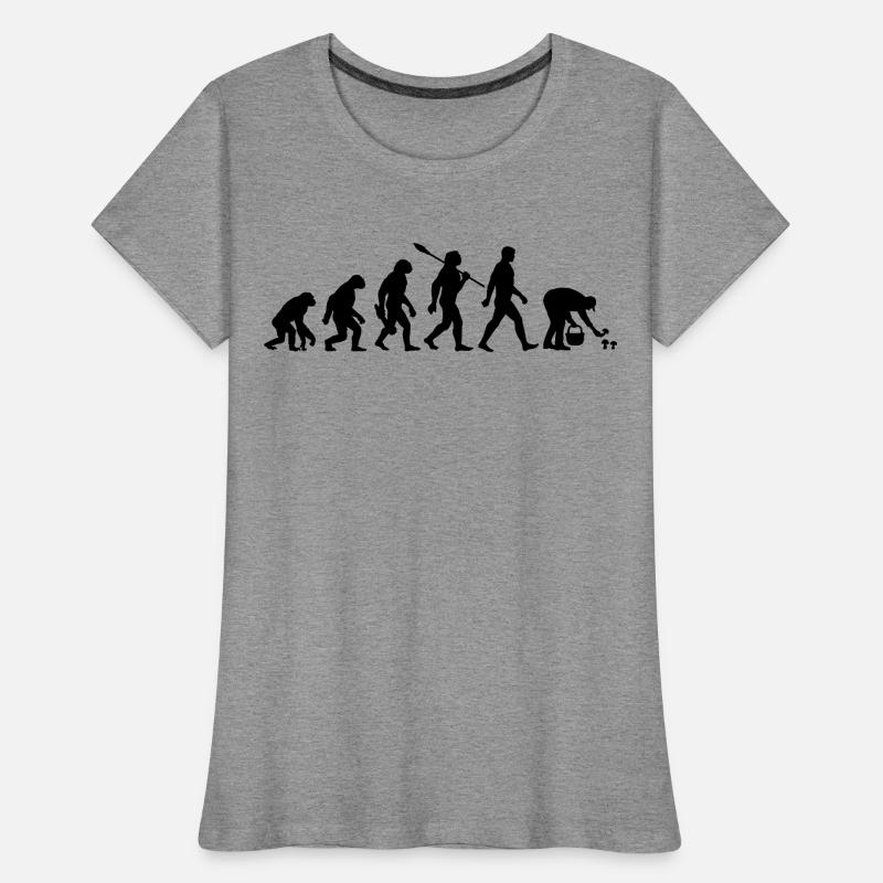 Evolution Mushroom Pickers, Mushroom Picking Women's Premium Organic T-Shirt