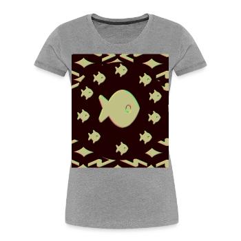 Aquarium - Frauen Premium Bio T-Shirt - Grau meliert - Vorne - Mia (176cm)