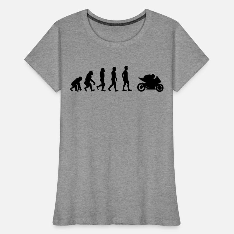 Motorrad Evolution Frauen Premium Bio T-Shirt