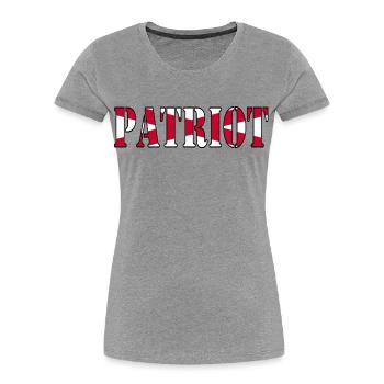 Patriot d’Irlande du Nord - T-shirt bio Premium Femme - gris chiné - Devant - Mia (176cm)