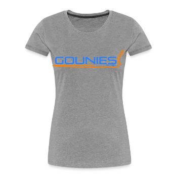 El Gounies - not just a brand - Women's Premium Organic T-Shirt - heather grey - Front - Mia (176cm)