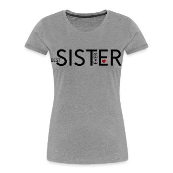 Soeur - T-shirt bio Premium Femme - gris chiné - Devant - Mia (176cm)