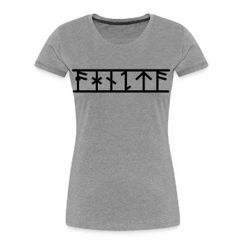 Agneta - Frauen Premium Bio T-Shirt - Grau meliert - Vorne - Mia (176cm)