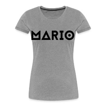 First name Mario - Women's Premium Organic T-Shirt - heather grey - Front - Mia (176cm)