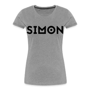 First name Simon - Women's Premium Organic T-Shirt - heather grey - Front - Mia (176cm)