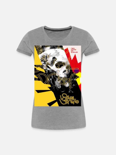 Dunkle Sonne - Frauen Premium Bio T-Shirt - Grau meliert
