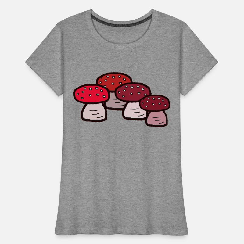October Forest Mushrooms Toadstools Poisonous Poison Women's Premium Organic T-Shirt