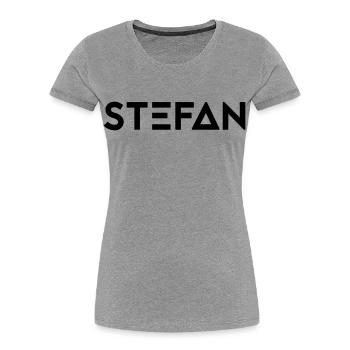 First name Stefan - Women's Premium Organic T-Shirt - heather grey - Front - Mia (176cm)