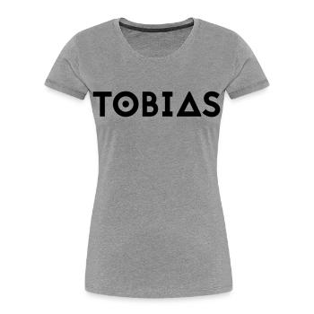 First name Tobias - Women's Premium Organic T-Shirt - heather grey - Front - Mia (176cm)