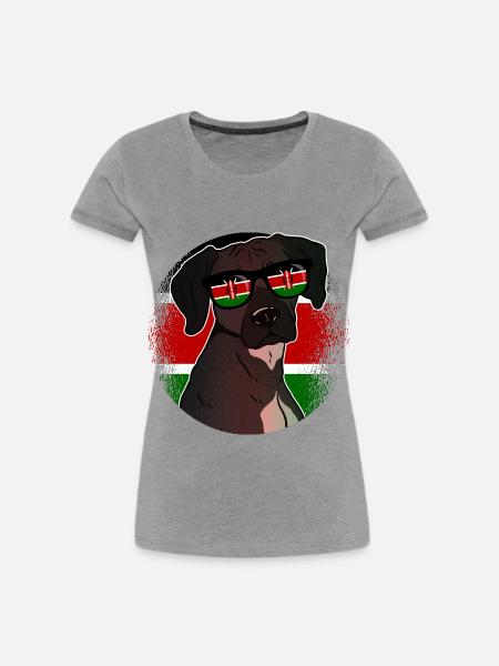 Kenia - Frauen Premium Bio T-Shirt - Grau meliert