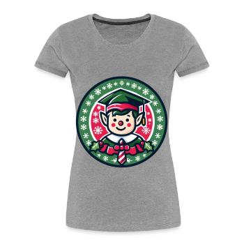 Elf School - Women's Premium Organic T-Shirt - heather grey - Front - Mia (176cm)