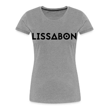 LISBON - Women's Premium Organic T-Shirt - heather grey - Front - Mia (176cm)