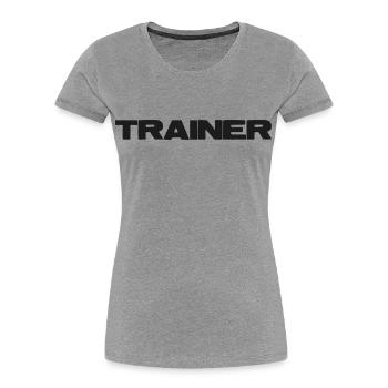 Coach Bold - Women's Premium Organic T-Shirt - heather grey - Front - Mia (176cm)