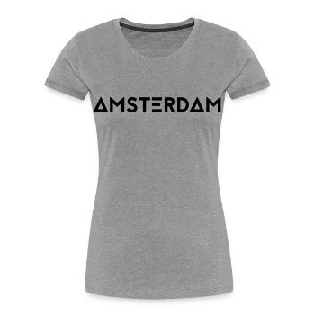AMSTERDAM - Women's Premium Organic T-Shirt - heather grey - Front - Mia (176cm)